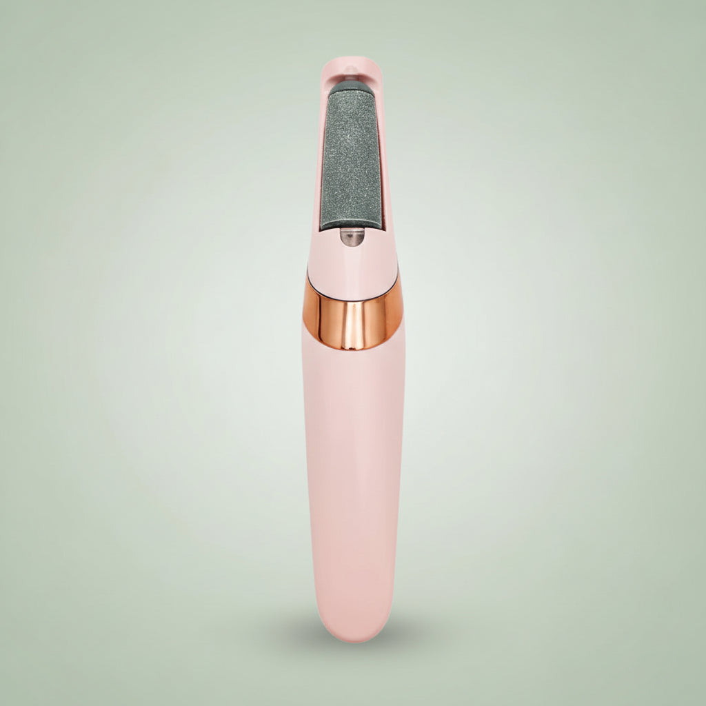 Pink electric callus remover for confident feet while wearing sandals