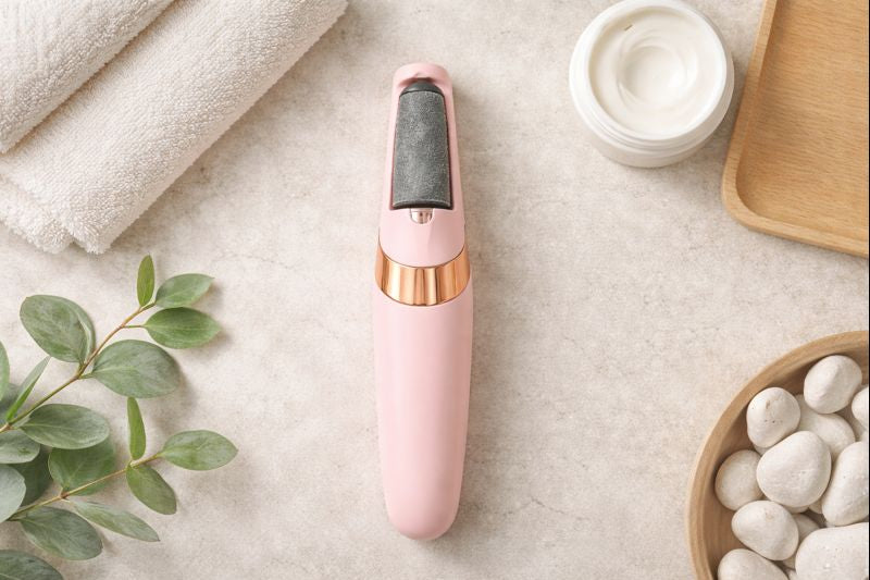 electric callus remover with gentle exfoliation roller head