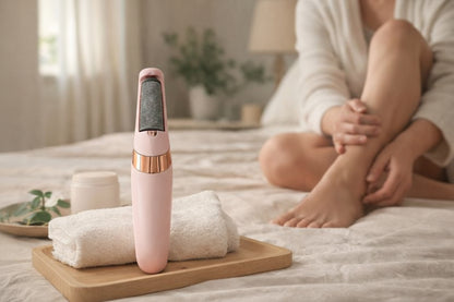 electric callus remover with gentle exfoliation roller head